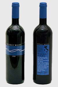 "Planet Waves" 2004 wine with the signature of the singer Bon Dylan and made by the 'Fattoria Le Terrazze' vineyards